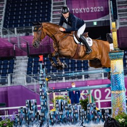 Tokija2020: Jāšanas sports (Neretnieks un zirgs Valour). Foto: LOK/ Mikus Kļaviņš