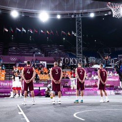 Tokija2020: Basketbols 3x3, LAT-ROC. Foto: LOK/ Mikus Kļaviņš