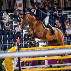 Tokija2020: Jāšanas sports (Neretnieks un zirgs Valour). Foto: LOK/ Mikus Kļaviņš